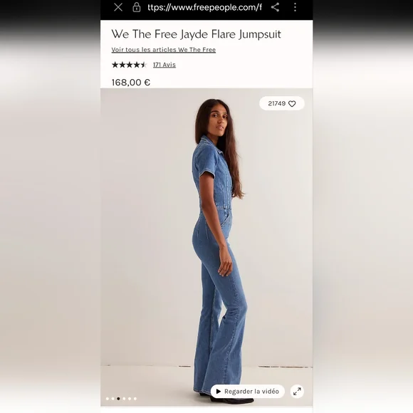 🍁HOST PICKED🍁 NWOT We The Free [S] Jayde Flare Jumpsuit - Picture 8 of 11